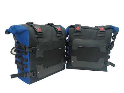 For Royal Enfield Bullet 650 Canvas Pannier Bags With Mounting D24