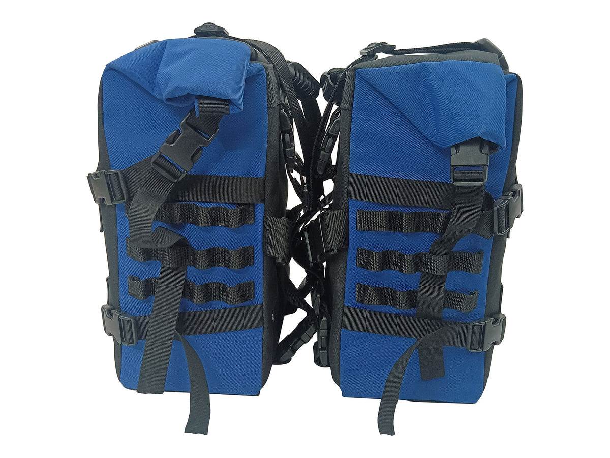 For Royal Enfield Bullet 650 Canvas Pannier Bags With Mounting D24