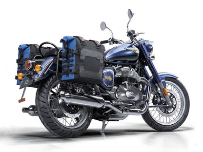 For Royal Enfield Bullet 650 Canvas Pannier Bags With Mounting D24