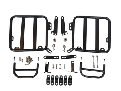For Royal Enfield Bullet 650 Genuine Leather Pannier Bags & Mounting D28
