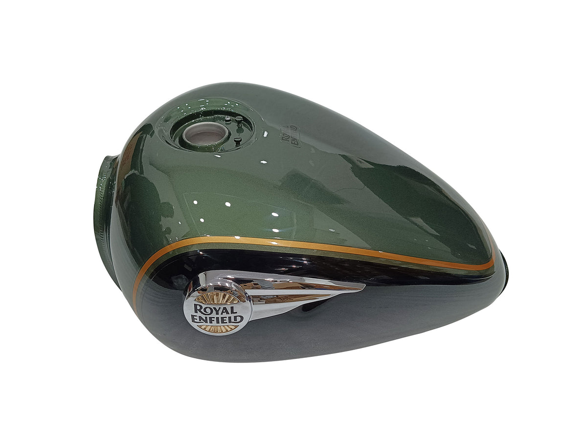 Genuine Royal Enfield Super Meteor 650 Interstellar Green Petrol Gas Fuel Tank