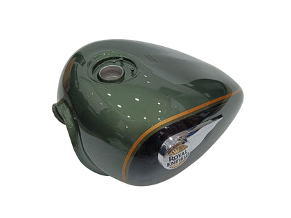 Genuine Royal Enfield Super Meteor 650 Interstellar Green Petrol Gas Fuel Tank