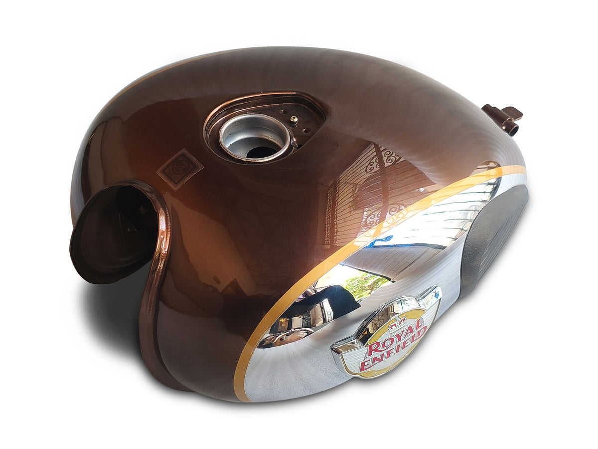 Genuine Royal Enfield Classic Reborn 350 Chrome Bronze Fuel Petrol Gas Tank