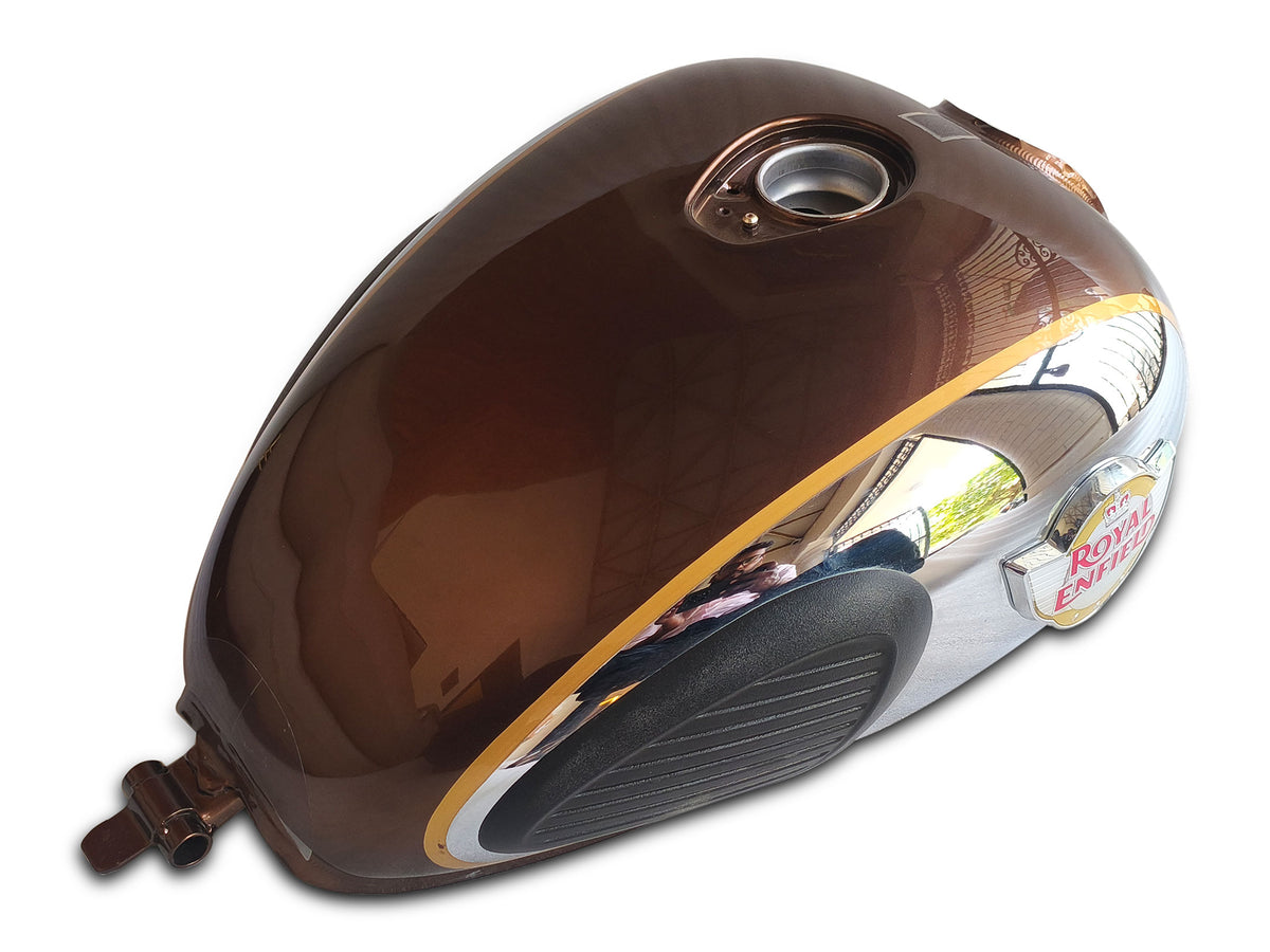 Genuine Royal Enfield Classic Reborn 350 Chrome Bronze Fuel Petrol Gas Tank