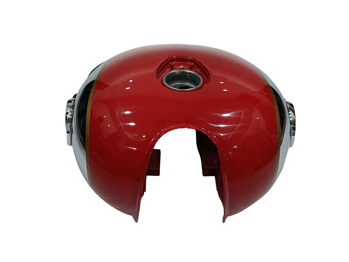 Genuine Royal Enfield Classic Reborn 350 Red & Chrome Petrol Gas Fuel Tank
