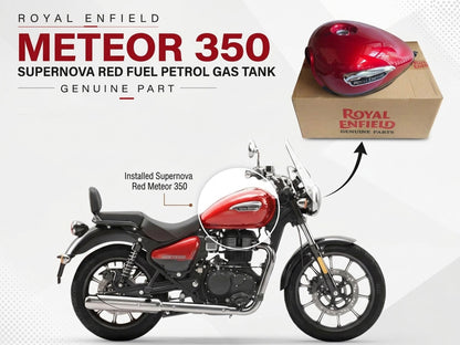 Genuine Royal Enfield Meteor 350 Supernova Red Fuel Petrol Gas Tank