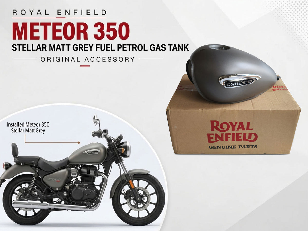 Genuine Royal Enfield Meteor 350 Stellar Matt Grey Fuel Petrol Gas Tank