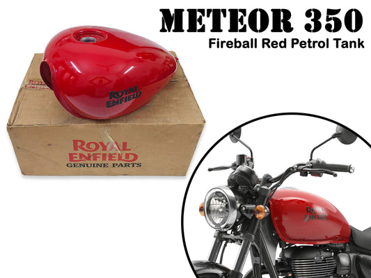 Genuine Royal Enfield Meteor 350 Fireball Red Fuel Petrol Tank