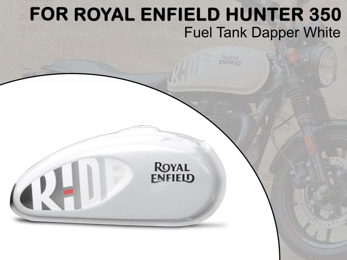 Genuine Royal Enfield Hunter 350 Dapper White Petrol Fuel Tank