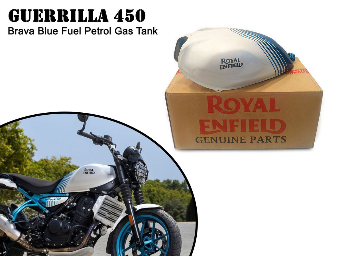 Genuine Royal Enfield Guerrilla 450 Brava Blue Fuel Petrol Gas Tank