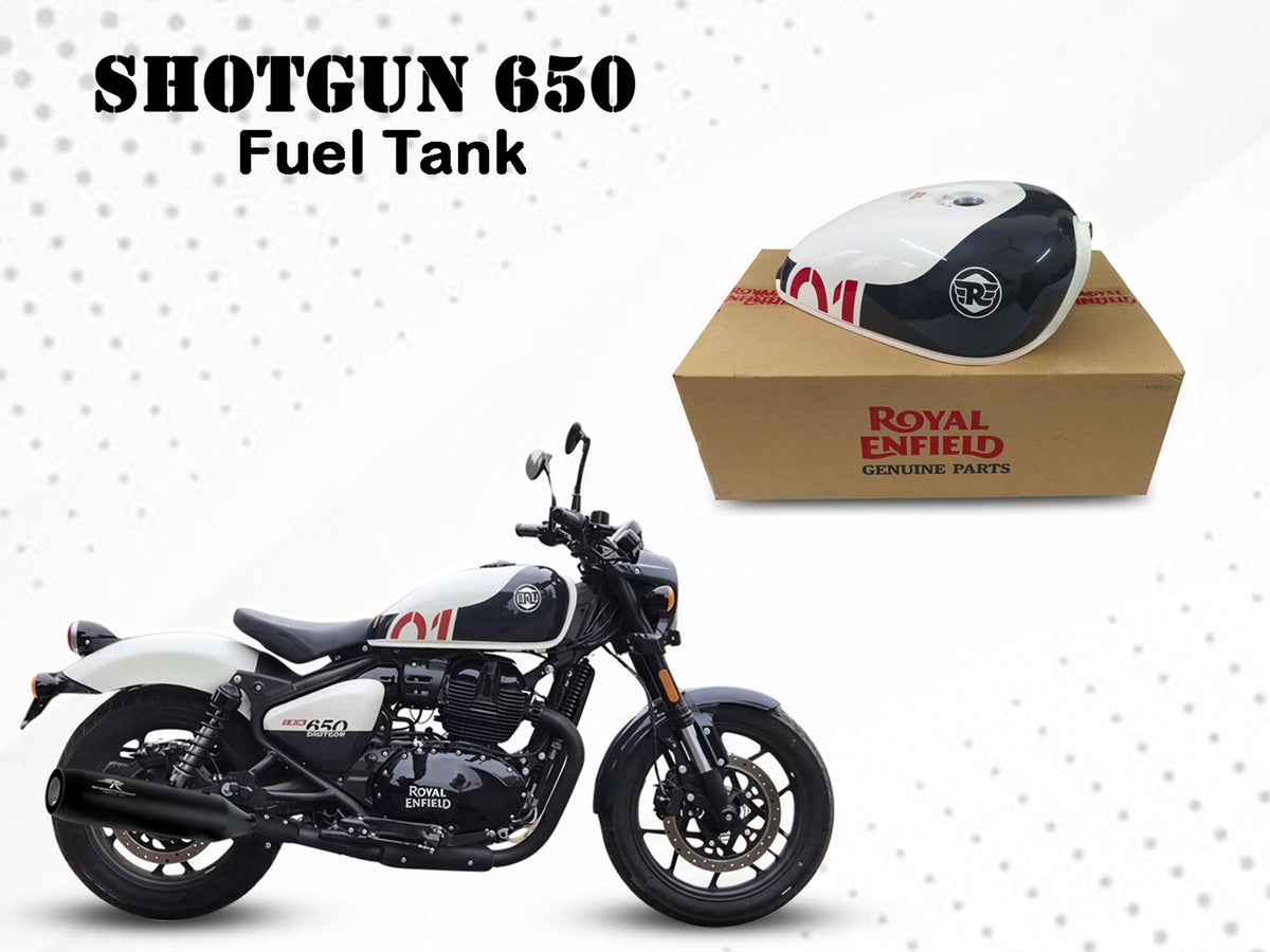 Genuine Royal Enfield Shotgun 650 Fuel Gas Petrol Tank Stencil White