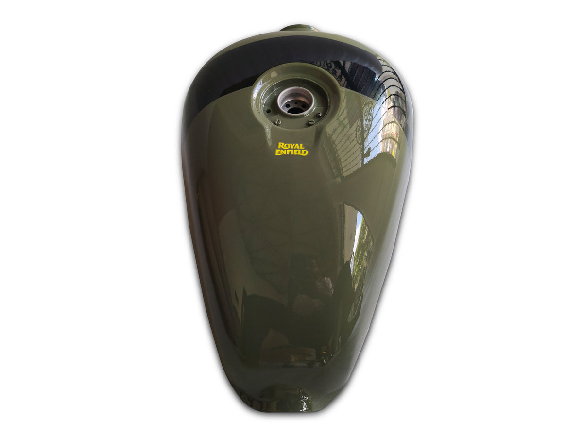 Genuine Royal Enfield Shotgun 650 Green Drill Fuel Petrol Gas Tank