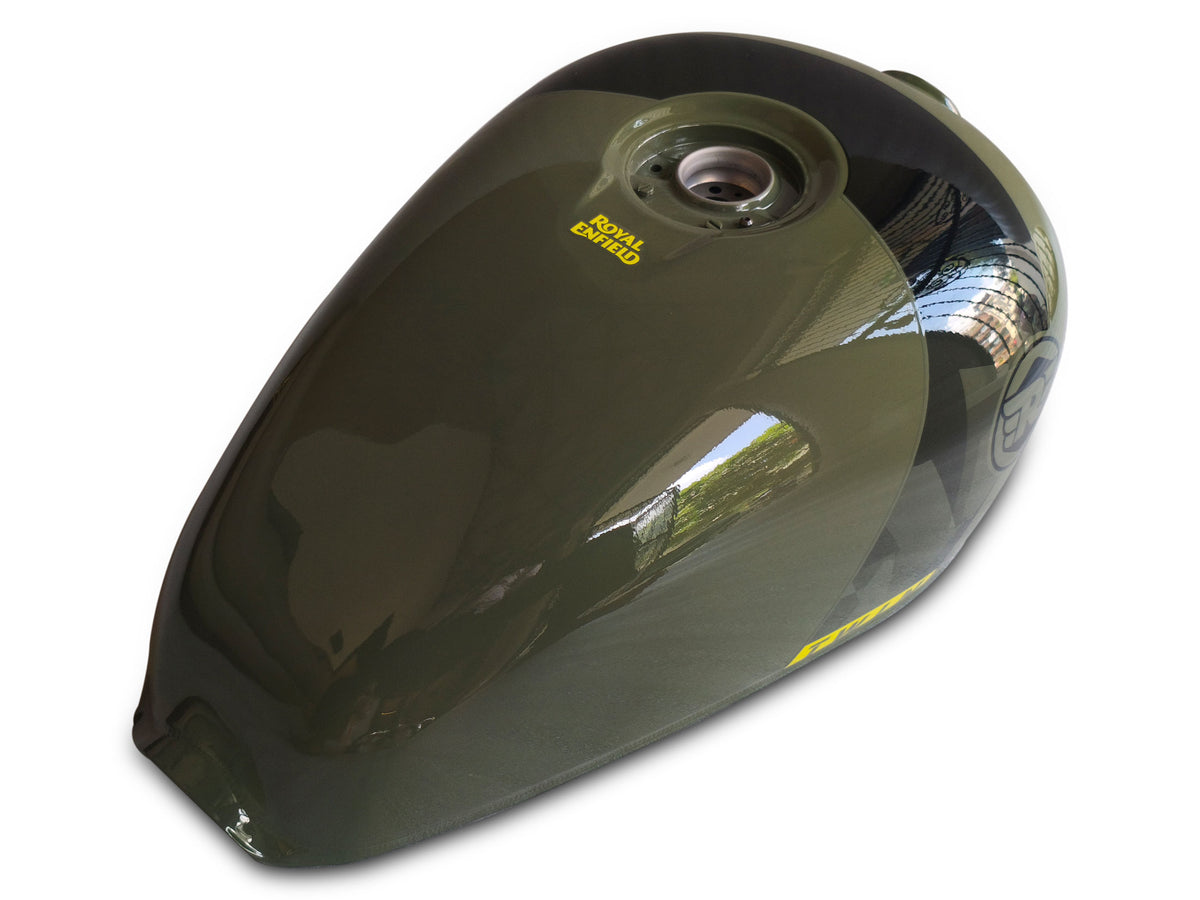 Genuine Royal Enfield Shotgun 650 Green Drill Fuel Petrol Gas Tank