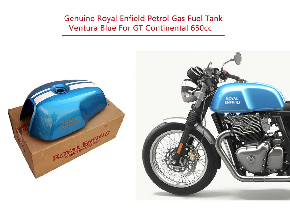 Genuine Royal Enfield GT Continental 650 Ventura Blue Fuel Petrol Gas Tank