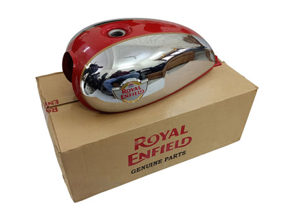 Genuine Royal Enfield Interceptor 650 Mark 2 Red & Chrome Fuel Petrol Gas Tank