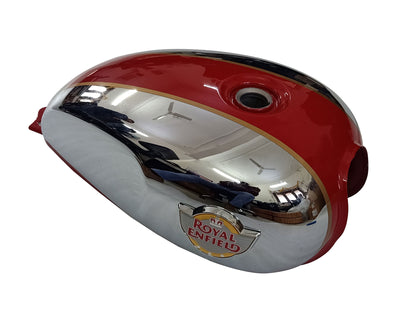 Genuine Royal Enfield Interceptor 650 Mark 2 Red & Chrome Fuel Petrol Gas Tank
