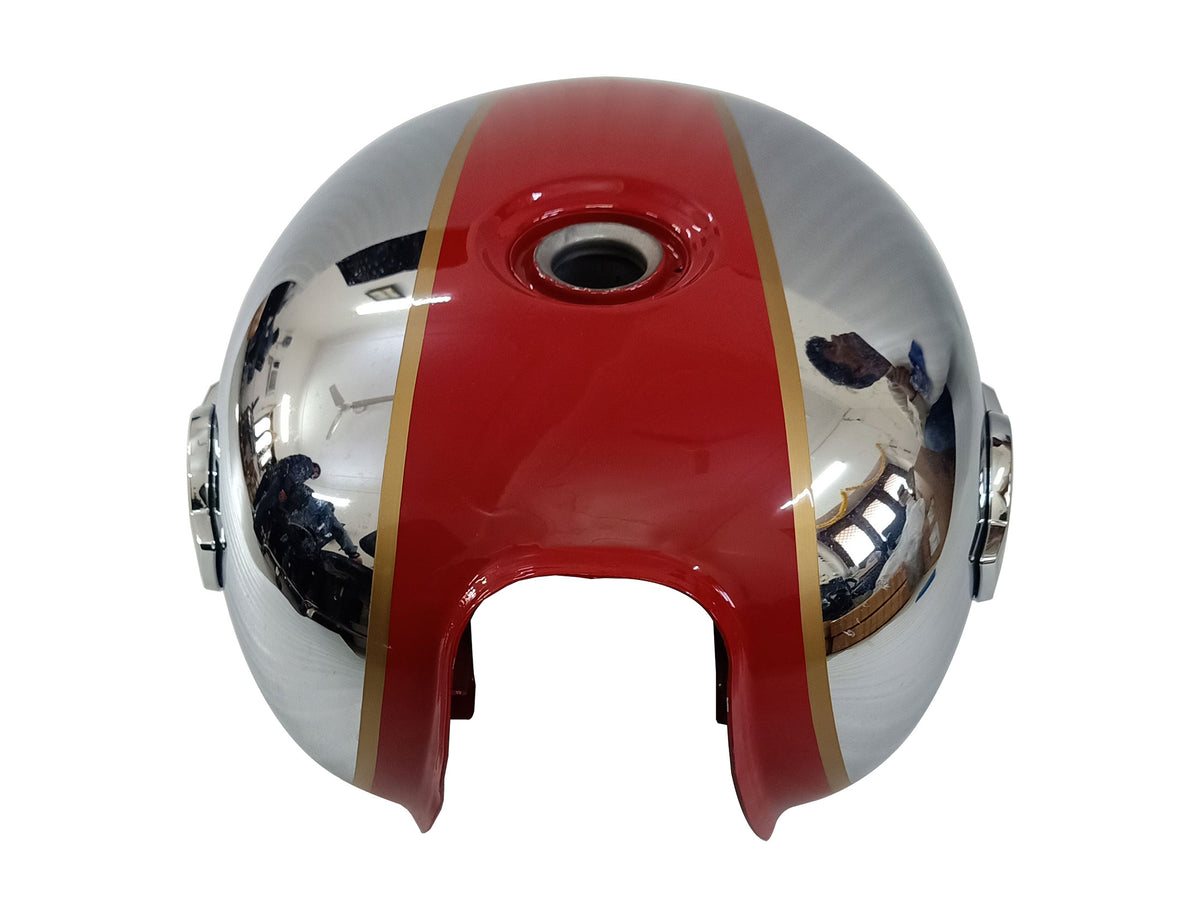 Genuine Royal Enfield Interceptor 650 Mark 2 Red & Chrome Fuel Petrol Gas Tank