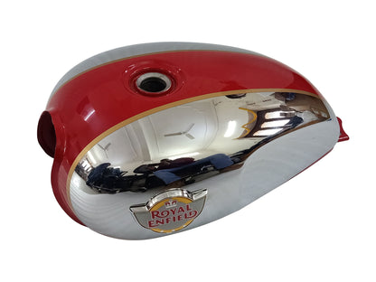 Genuine Royal Enfield Interceptor 650 Mark 2 Red & Chrome Fuel Petrol Gas Tank