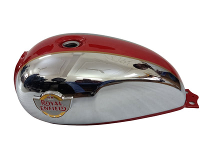 Genuine Royal Enfield Interceptor 650 Mark 2 Red & Chrome Fuel Petrol Gas Tank