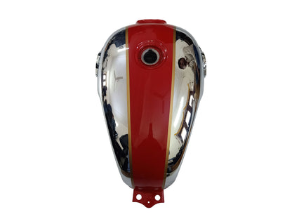 Genuine Royal Enfield Interceptor 650 Mark 2 Red & Chrome Fuel Petrol Gas Tank