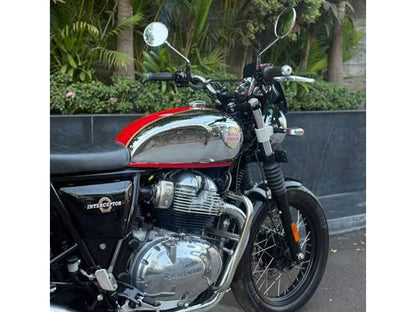 Genuine Royal Enfield Interceptor 650 Mark 2 Red & Chrome Fuel Petrol Gas Tank