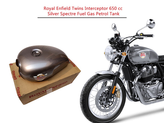 Genuine Royal Enfield Interceptor 650 Silver Spactre Fuel Petrol Gas Tank