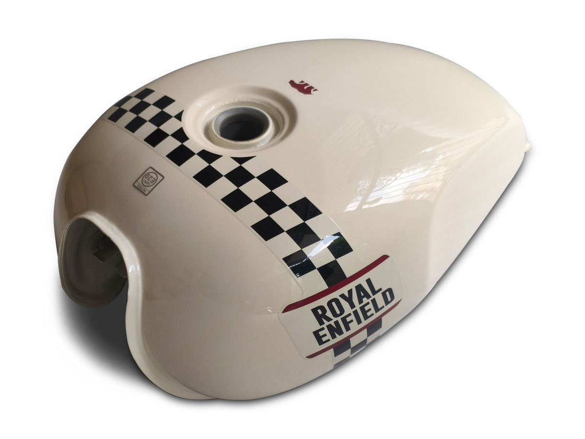 Genuine Royal Enfield Bear 650 Marble White Fuel Petrol Gas Tank