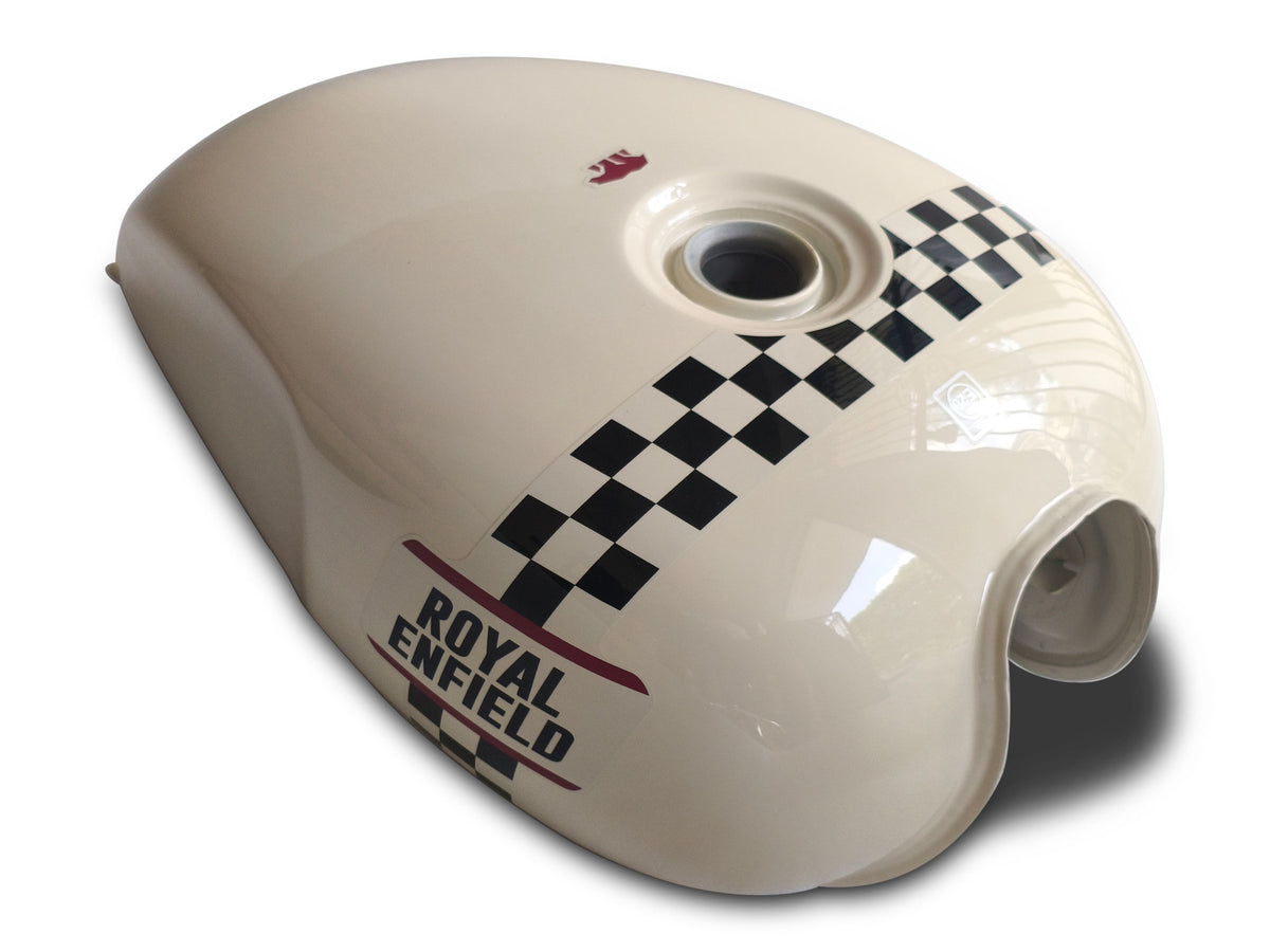 Genuine Royal Enfield Bear 650 Marble White Fuel Petrol Gas Tank
