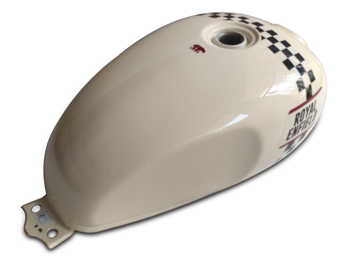 Genuine Royal Enfield Bear 650 Marble White Fuel Petrol Gas Tank