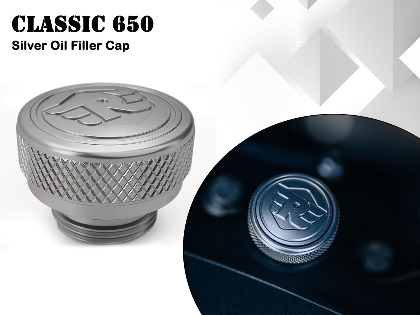 Genuine Royal Enfield Classic 650 Aluminum Oil Filler Cap Silver 1990236