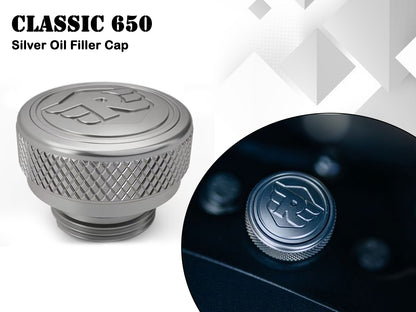 Genuine Royal Enfield Classic 650 Aluminum Oil Filler Cap Silver 1990236