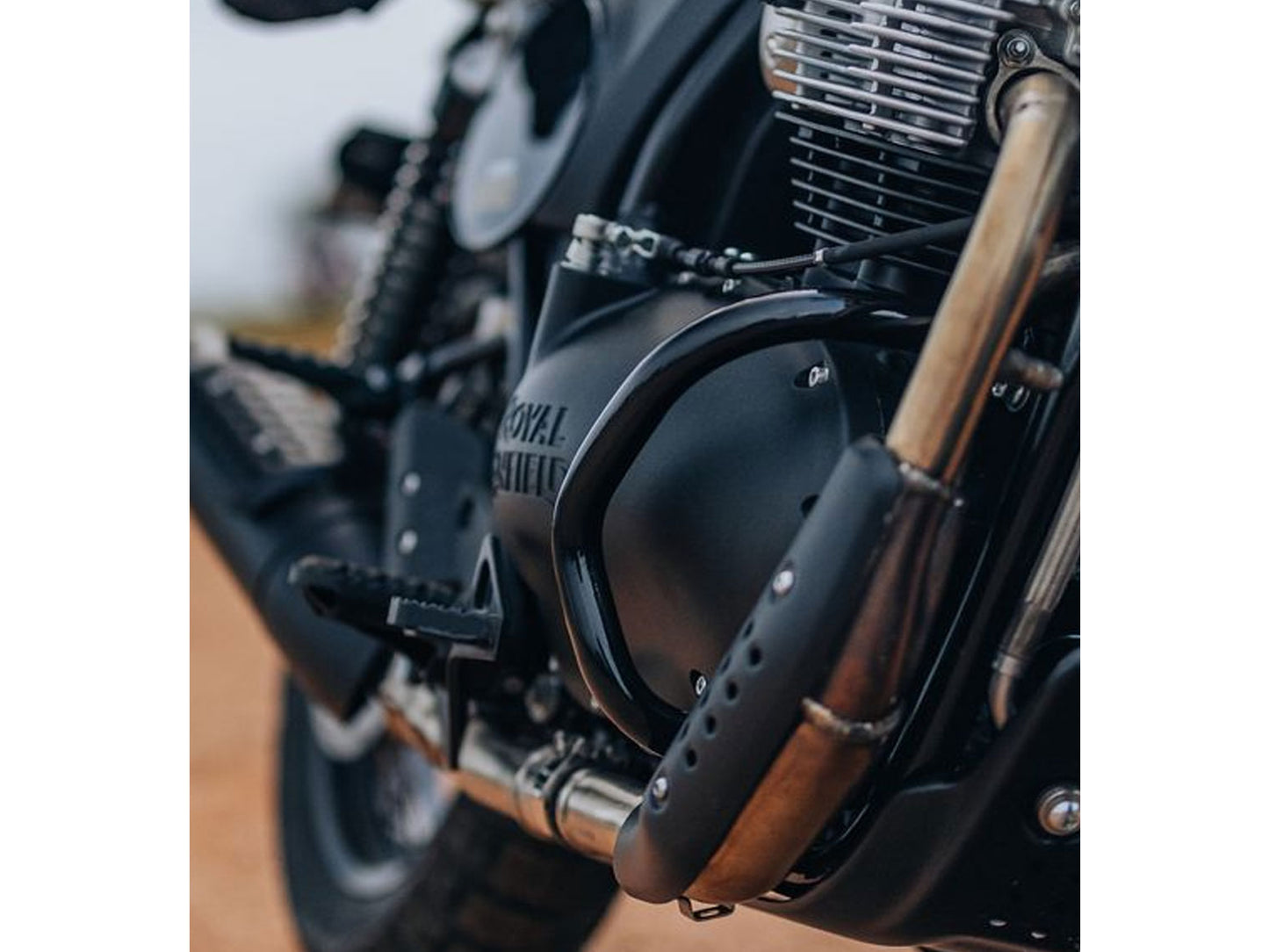 Genuine Royal Enfield Bear 650 Compact Engine Guard, Black 1990505
