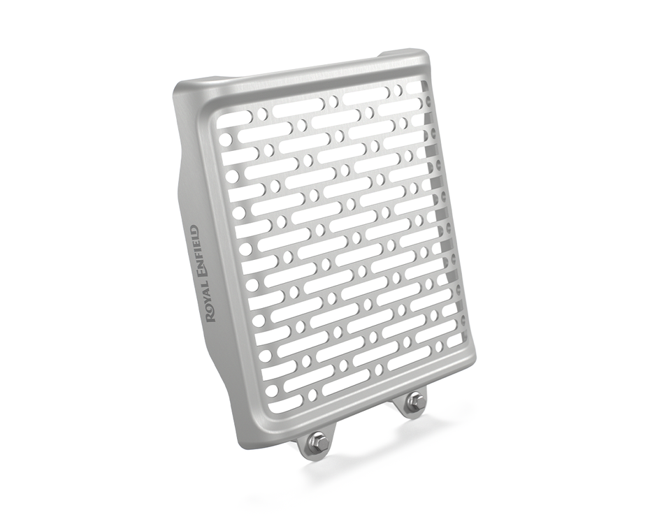 Genuine Royal Enfield Bear 650 Aluminum Radiator Guard Silver 1990556