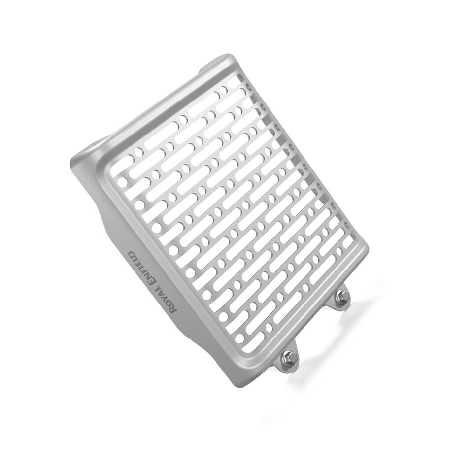 Genuine Royal Enfield Bear 650 Aluminum Radiator Guard Silver 1990556