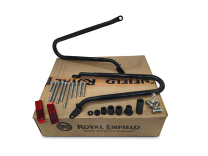 Genuine Royal Enfield Classic 650 Pannier Rails With Modern Soft Panniers Black