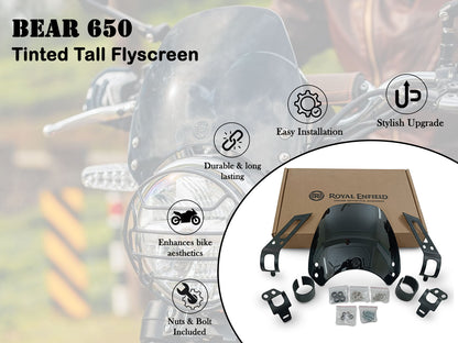 Genuine Royal Enfield BEAR 650 Tinted Tall Flyscreen 1990542