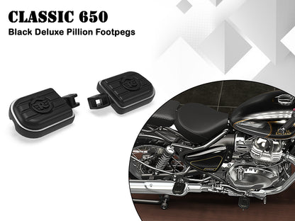 Genuine Royal Enfield Classic 650 Deluxe Rider Footpegs Black KXA00331