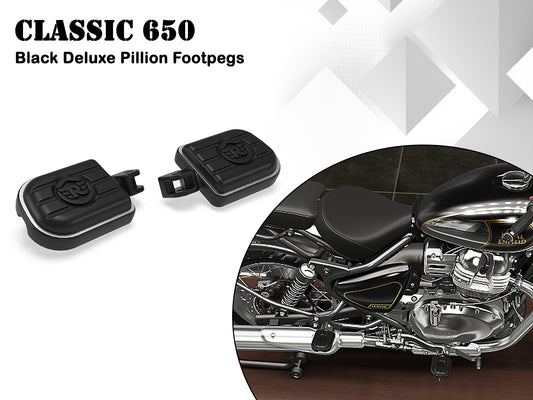Genuine Royal Enfield Classic 650 Deluxe Rider Footpegs Black KXA00331