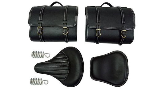 Royal Enfield 350cc 500cc Classic Front and Rear Seats With Saddle Bags