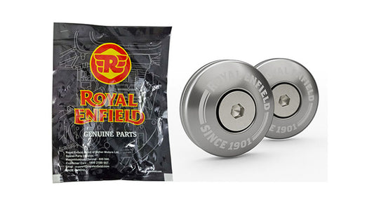 Royal Enfield GT Continental & Interceptor 650 Machined Bar End Finisher Kit Silver