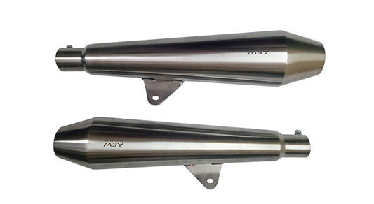 Royal Enfield GT Continental 650cc Exhaust Muffler Silencer Stainless Steel