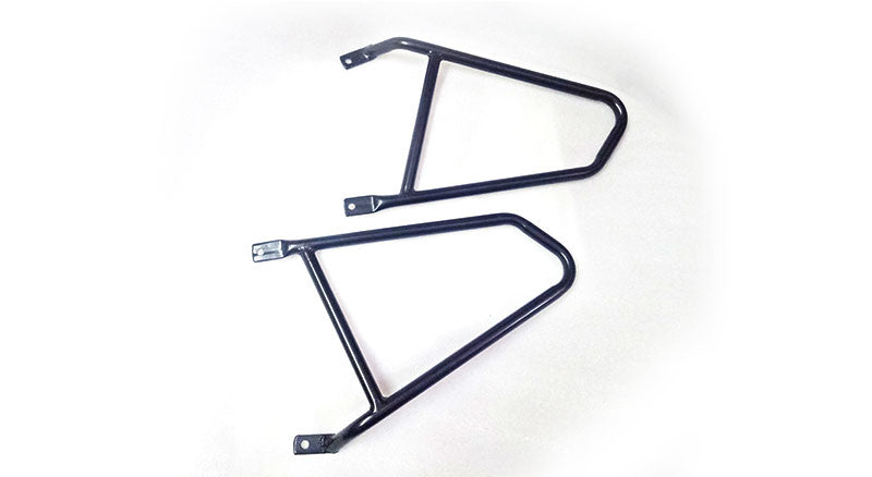 Royal Enfield Interceptor 650 Mounting Rails With Leather Pannier Bags Brown