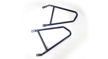 Royal Enfield Interceptor 650 Mounting Rails With Leather Pannier Bags Brown