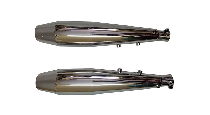 Royal Enfield Interceptor 650cc S S Red Rooster Exhaust Muffler Silencer Polish