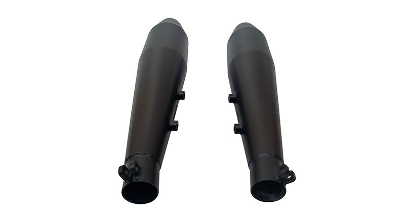 Royal Enfield Interceptor 650 Red Rooster Exhaust Silencer Black