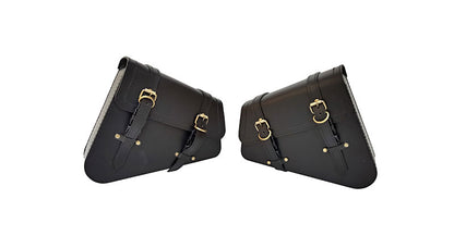 Royal Enfield Interceptor 650 Pannier Bags Pair With Mounting Rails Black