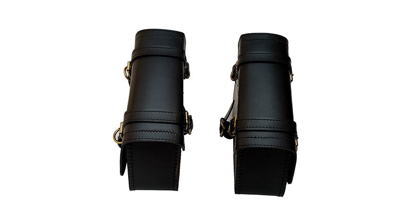 Royal Enfield GT Continental 650 Pannier Bags Pair & Mounting Rails Black