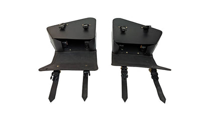 Royal Enfield GT Continental 650 Pannier Bags Pair & Mounting Rails Chrome