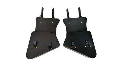 Royal Enfield Interceptor 650 Pannier Bags Pair With Mounting Rails Black