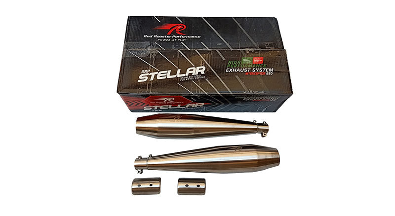 Royal Enfield GT Continental 650 Red Rooster Exhaust Silencer SS
